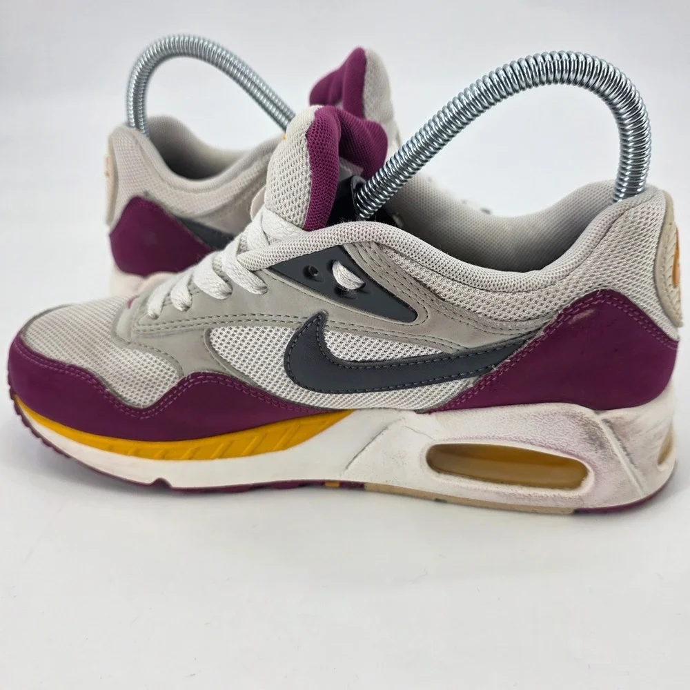 NIKE AIR MAX CORRELATE WOMENS SIZE 6.5 WHITE MAROON YELLOW SNEAKERS SHOE COMFORT - Picture 8 of 13